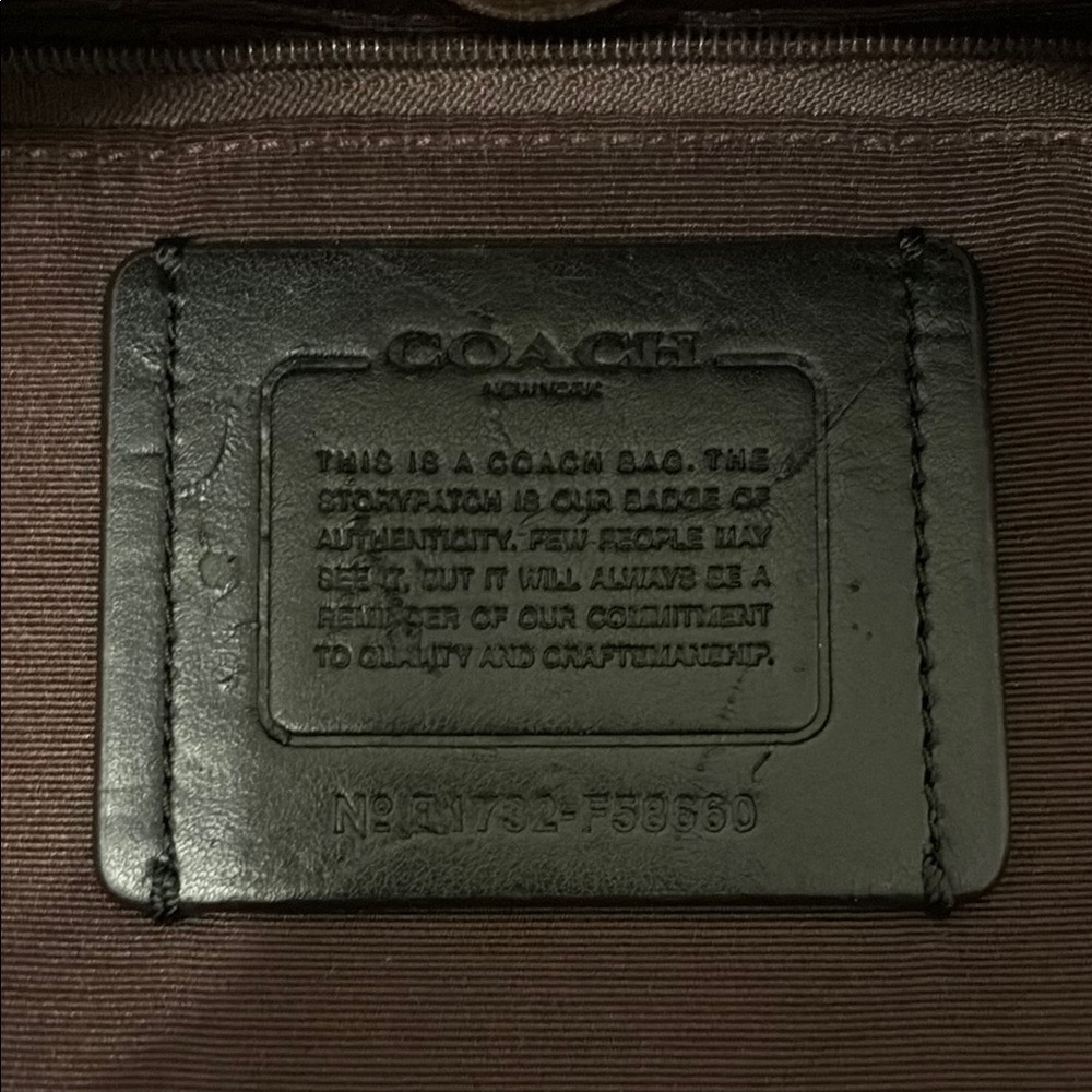 Coach Black Leather Tote Bag - Picture 10 of 12
